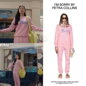 I’m Sorry by Petra Collins SSENSE Exclusive Pink ‘Help’ Sweatshirt